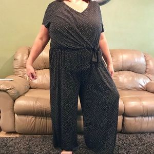 Maurice’s Black and White Dot Jumpsuit (Size 2)